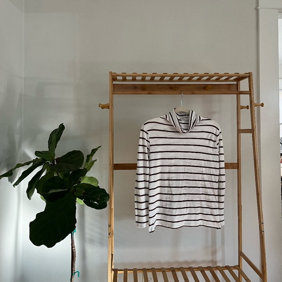 Madewell Tops - Whisper Cotton Turtleneck in Baker Stripe